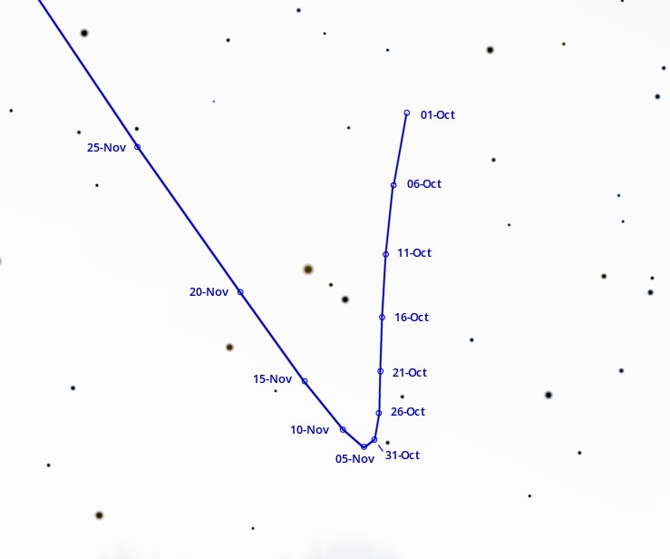 Comet 46p Wirtanen Finder Chart