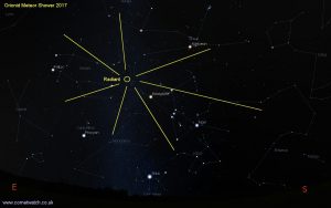 Orionid Meteor Shower Illustration