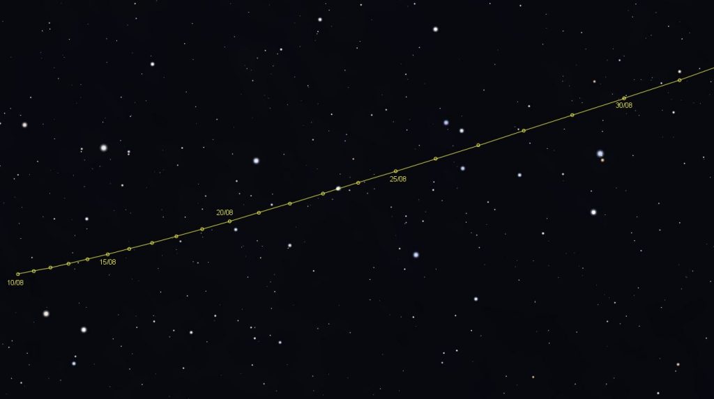 Comet Africano Finder Chart Zoomed